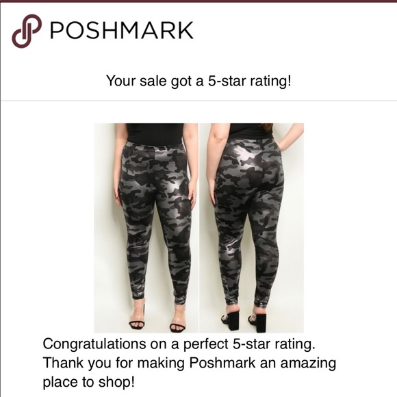 METALLIC BLACK & SILVER LEGGINGS - Picture 4 of 4